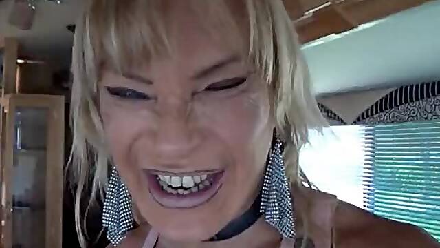 Interracial fuck for a blonde tranny whore
