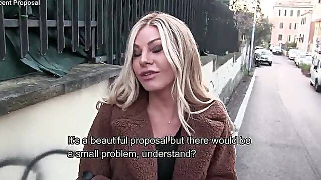 Exclusive - Amateur - Italian MILF Cheats on Her Husband for 1,000 - English subtitles