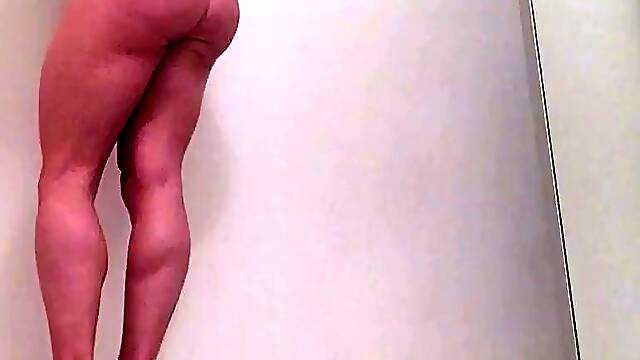 Crossdresser Shows Off Bare Legs and Heels