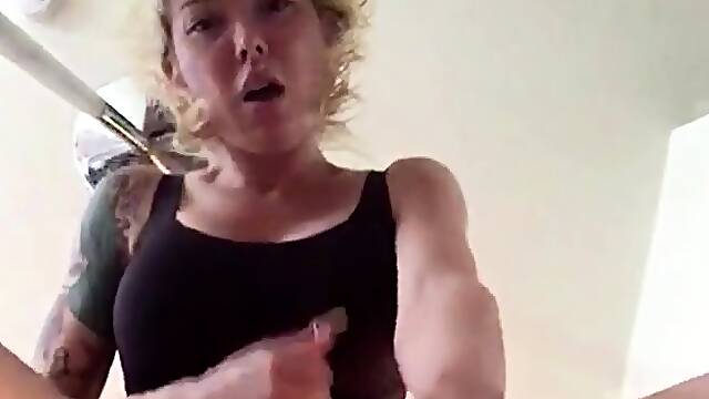 Cute trans girl fucks ass and begs for your cum