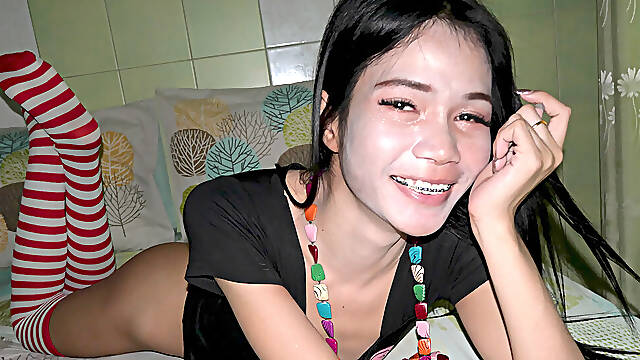 Innocent Asian femboy anal fucking