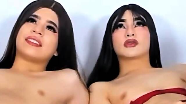 Online Date Hookup – My Trans Secretary Strokes for Me