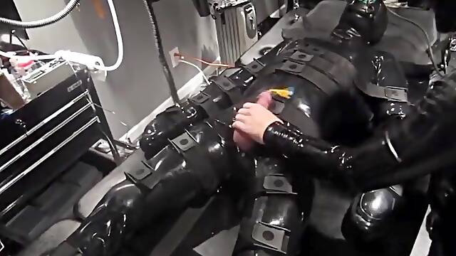 Cathetered collared electro orgasm