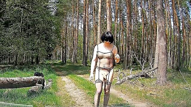 Sissy Lokky Forest Tape and Outdoor Photoshoot Backstage