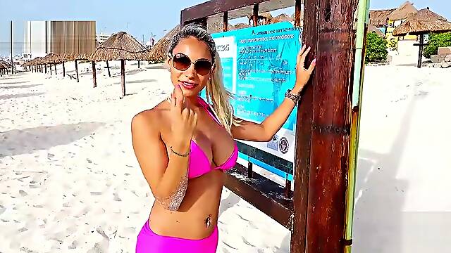 Pink Bikini at the beach