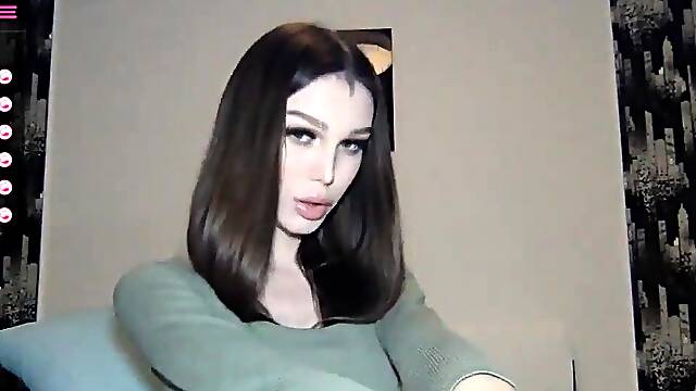 Kinky Hot TGirl Russian Sissy on Webcam Part 2