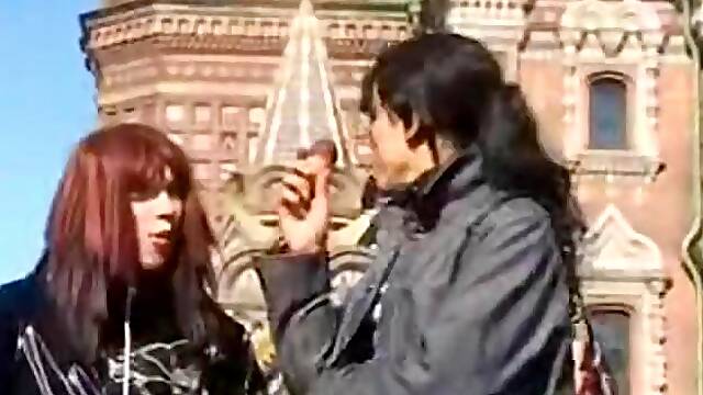 Two Russian crosdressers are hunting a cock for their holes