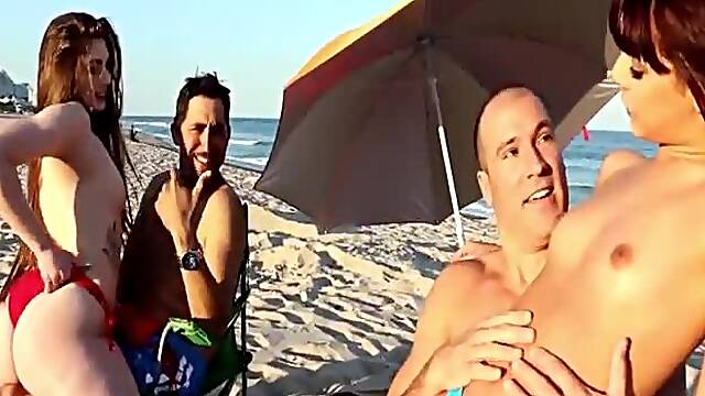 Russian teen anal black xxx Beach Bait And Switch