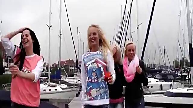 Teen lesbian food porn and blonde mistress A insatiable boat trip