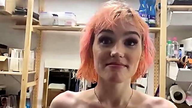 BTS of hot pixie trannys double anal gangbang