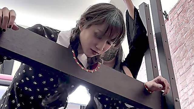 AB082 Bad Girl Miss 3 be spanking and training - deep throat crmpie BDSM ???Miss????????