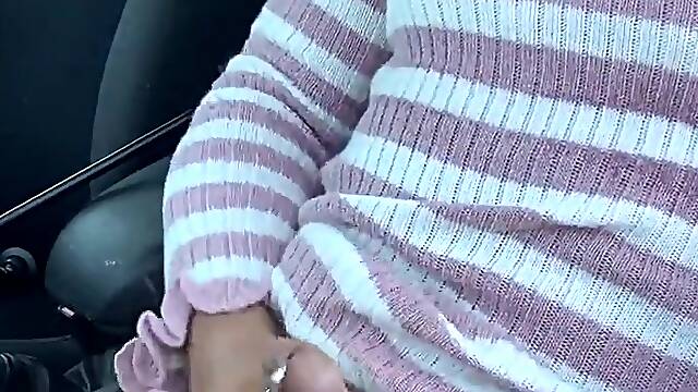 Kelly cd super-naughty carpark masturbate in pinkish sundress naked stockings