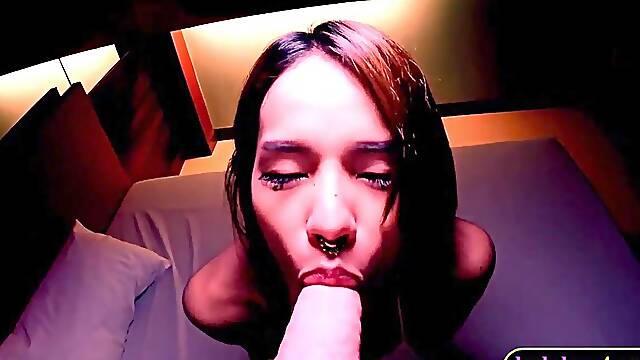 Mischievous tranny teenage gives a supreme oral and ass fucking bang-out