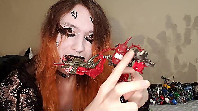 Punk Trans Chick trains Bionicles Lore for Valentines Day