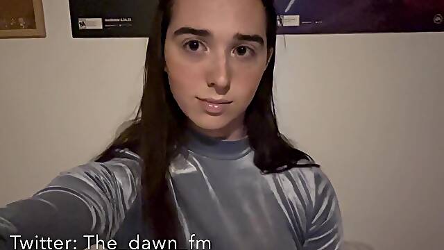 Lovely Tgirl plays with herself and ends on her face
