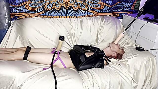 Made to Jizm trio Times in Self Restrain Bondage