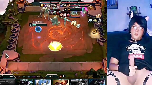 Femboy (neko) stroking, LOL Gameplay TFT, En Directo - [CrossGameplay]
