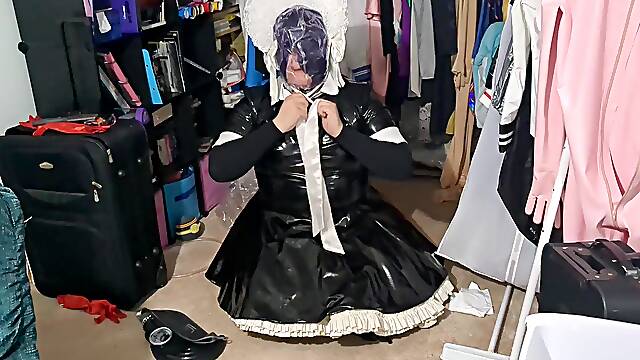 Vinyl Sissy Various Breathplay joy Gasmask Bagging