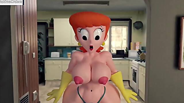 Hermaphroditism Dexters Mummys is Crazy with Big Prick