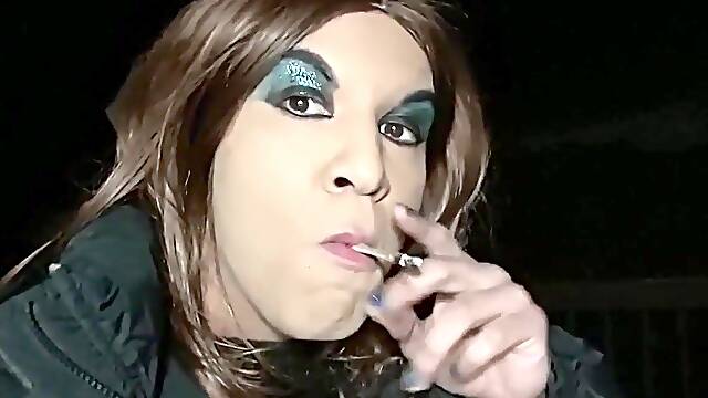 ATTEMPTING not to get CAUGHT, SMOKING & JERKING in the RAIN at NIGHT Serenxya Jade