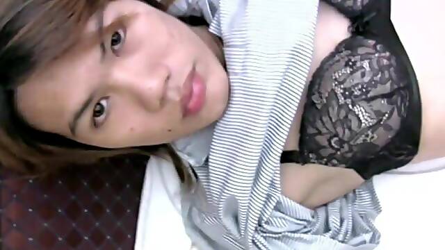 Exotic ladyboy shows sexy ass and teases shecock on camera