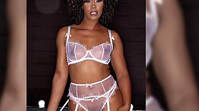 Beautiful black MILF Misty Stone having erotic sex with TS Natassia Dreams