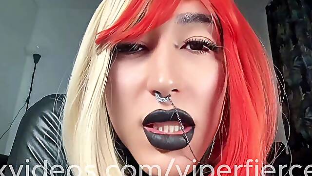 Dirty Talking Sissy Whore Close up Smoking and Lips Fet