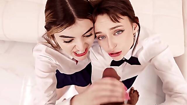 Gag reflex enthusiast takes a deep throat challenge
