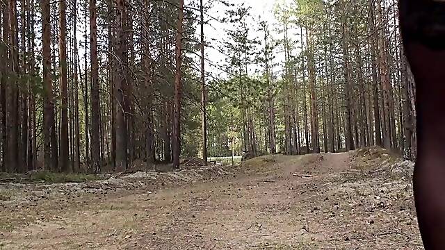 Walk naked on a forest road.
