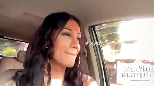 Hung Latina Strokes Her Cock In Public