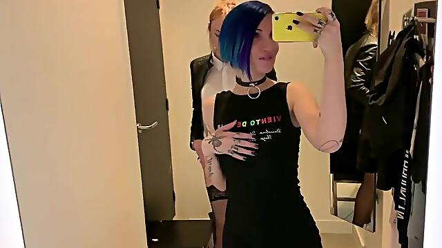 Tranny Has Fun With Her Girlfriend In The Changing Room