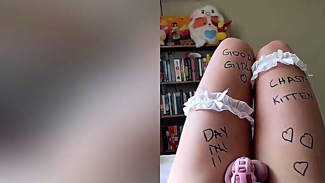 Femboy Chastity Orgasm Compilation (hands Free)