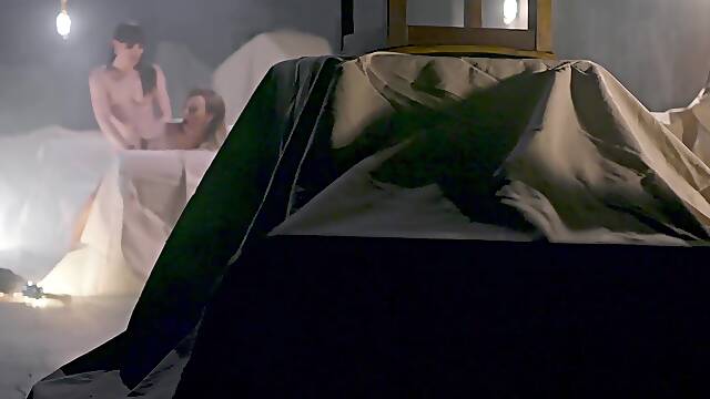 Sexy tgirl Natalie Mars drilled her shemale johnson in and out the wet pussy of Blonde Riley Reyes