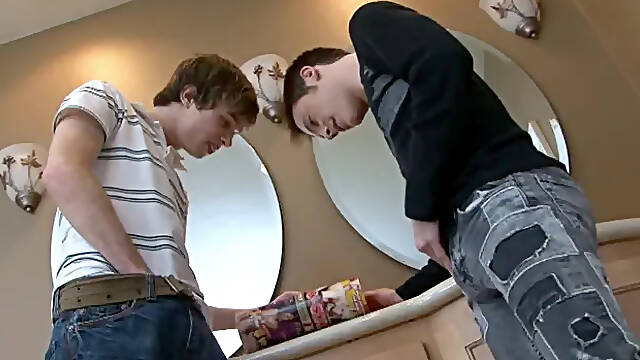 Next Door Twink: A Pair of Twinks Take Turns with a Dildo