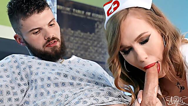 Tranny Nurse Crystal Thayer gives Head to Patient - Twisted Nurse Loves Cock - Hatler