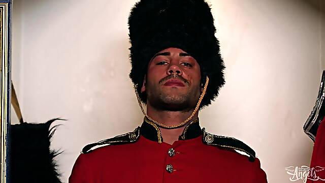 On Guard! part 1 - shemale tranny Bianka Nascimento seducing British military guardsman