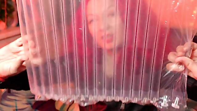 ASMR transparent film with air bubbles
