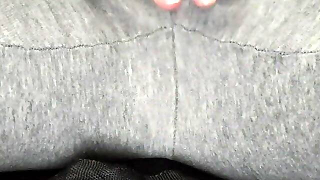 Masturbation In Sweats With Sex tool On Mini Knob And Inside Hunk Vagina, FTM Attempt To Squirt