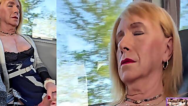 Trans Woman on a Bus Pulls Her Knob Out
