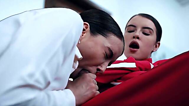 TRANSGENDER SURPRISE - Real Futanari bang hawt beauties and explode with a massive load of cum