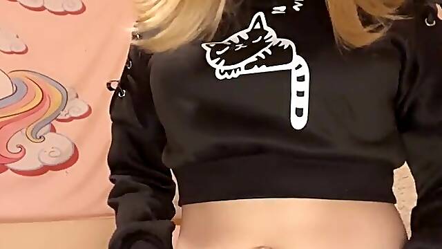 Trans Stepsister Has a Giant Dick! Jessica Bloom Edging And Cumming Close Up Roleplay