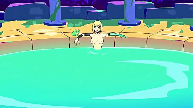 Golden-haired gets roughly banged in sauna [Spanish subtitle]