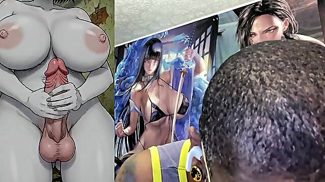 Large Breast Constricted Shaved Cunt Nurse Grows A Schlong And Begins Jerking Off, AI Generated