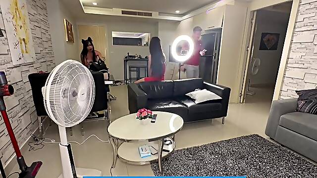 Behind the Scenes Hawt Small Constricted Butt T-girl Screws and Get Screwed Always Hard Schlong