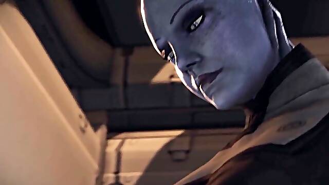 Liara and Eva Shemale hentai Sex on a Spaceship - CG Sci-fi Animation