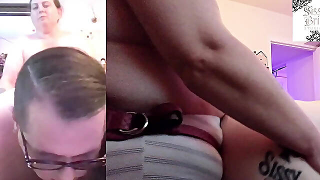 Dominatrix-bitch Luna pegs Sissy Brie