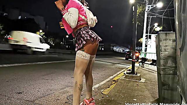 Girl shemale in Mexico town, Violetta Pigtails