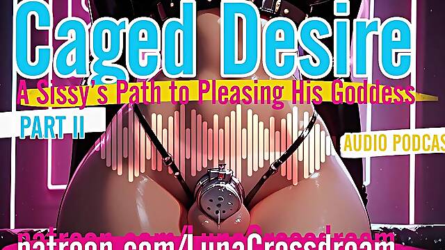 Caged Crave: A Sissy's Path to Enchanting Your Dominatrix - Part II (Audio)