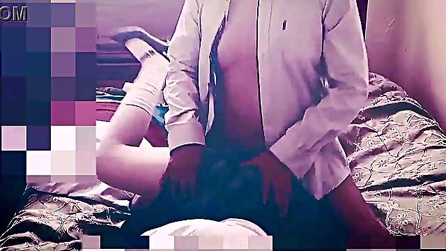 Banging a screaming transvestite who implores for wang in her butt