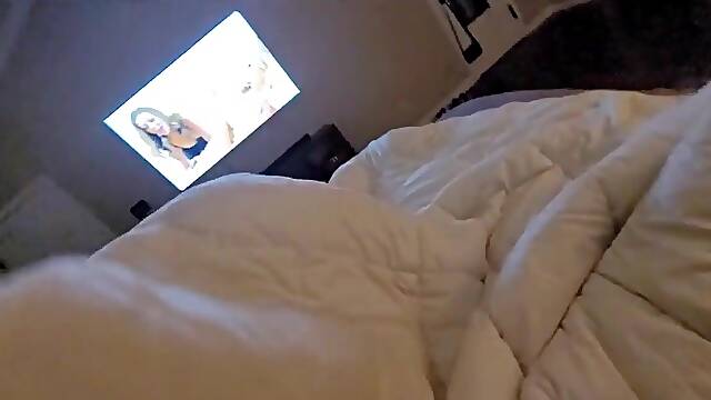 MtF Oriental American redhead tranny ImpregnableLexa deepthroats her Dominants cock and then takes bareback creampie whilst masturbating